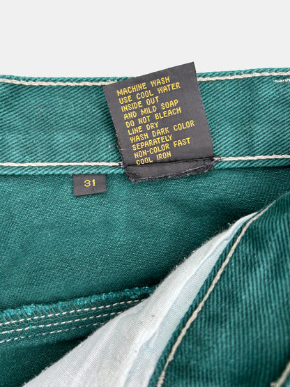 [revolution] emerald-wash baggy jorts
