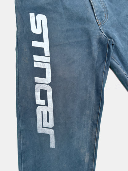 [nico premium] dark-wash baggy jeans