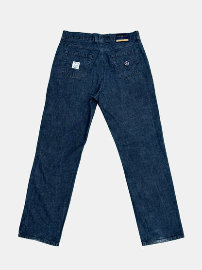 [henri lloyd] dark wash luxury baggy jeans