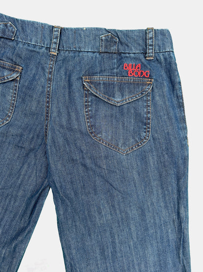 [billabong] low-rise sailor-fit dark-wash jeans with cuffing